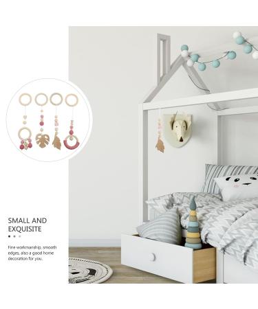 Healifty Baby Pink Beech Teething Toys - Set of 12 Bedroom Pendant Adornments for Soothing and Chewing - Baby Shower Gift - Home Decorative Items - Buy Online on GoSupps.com