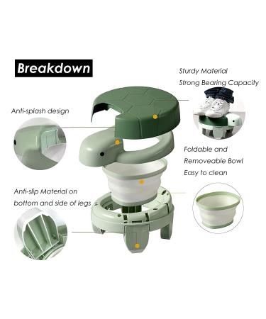 Rezlli 4-in-1 Portable Potty Training Seat with Disposable Liners - Green - Buy Online on GoSupps.com