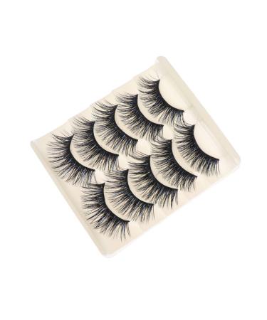 Beavorty 5 Pairs reusable fake eye lashes fakes eyelash magnetic cruelty- long false eye lashes dramatic eyelashes natural fake lashes natural false lashes dense false eyelashes 3d