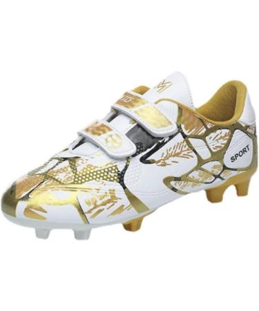 Roniluu Kids Football Boots - Breathable Studded Soccer Shoes for Boys & Girls (EU 28) - White - Buy Online on GoSupps.com