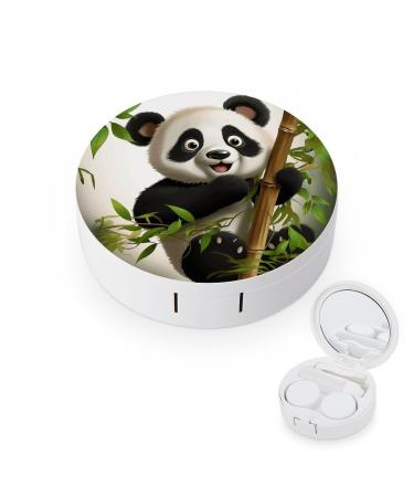 Contact Lens Case Cute Panda Climb Portable Travel Contact Lens Box Contact Lens Storage Box