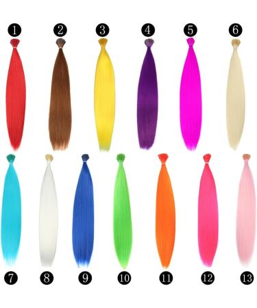 Feather Hair Extension 16 Inch Colorful Invisible Synthetic Hair Extensions Hairpiece Natural Extension Accessories For Women crochet hair extension set (Color : 11 Size : 16inches-20 piece) 16inches-20 piece 11 - Buy Online on GoSupps.com