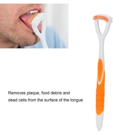 Buy Ergonomic Orange Tongue Scraper - Flexible Cleaner for Fresh Breath | International Shipping - Buy Online on GoSupps.com