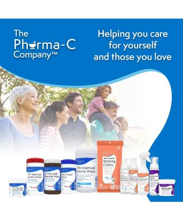 Pharma-C-Wipes Water Activated Bathing Cloths - Rinse Free Washcloths | 60 Cloths - Buy Online on GoSupps.com