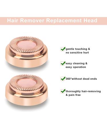 2Pcs Facial Hair Remover Replacement Heads | Generation 1 Single Halo Hair Removal Tools for Women | 18K Gold-Plated Rose Gold Epilators - Buy Online on GoSupps.com