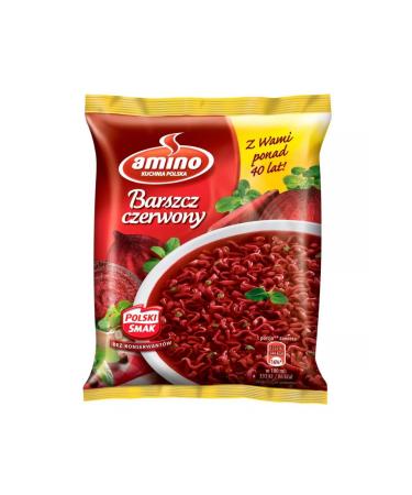 Amino Beetroot Soup (Barszcz Czerwony) 66gr x 25 pack Beetroot Soup 1 count (Pack of 25)