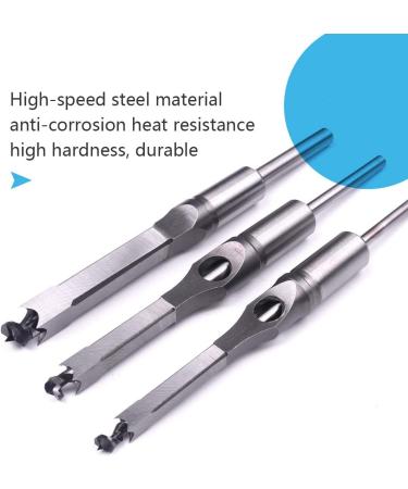 ATOPLEE Square Hole Drill Bit Set 3pcs HSS Woodworking Hole Saw Mortising Chisel Drill Bit Tools 5/16 3/8 1/2 Inch (All of Sizes) - Buy Online on GoSupps.com