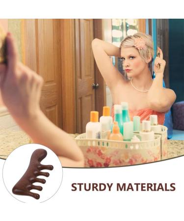 Patkaw Scalp Massage Comb Set - 2 Natural Wooden Wide Tooth Hair Combs | Antistatic Sandalwood Gua Sha & Head Massage Device - Buy Online on GoSupps.com