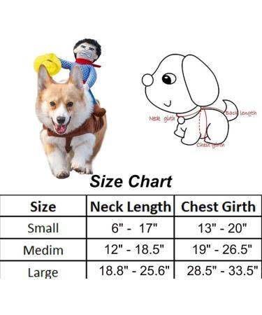 T2Y Cowboy Rider Dog Costume - Halloween Knight Style Clothes for Medium and Large Dogs with Doll and Hat - Buy Online on GoSupps.com