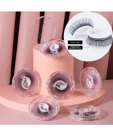 RXKFIGX 4 Pairs Mink False Eyelashes Self Adhesive Eyelashes Reusable Natural Wispy Lashes Soft Faux Mink Lashes Fluffy False Lashes No Glue Needed Press - Buy Online on GoSupps.com