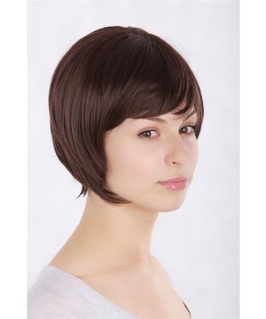 Dark Brown Bob Wig 1237-2T33 - 20cm Parting Wig | International Shipping Available - Buy Online on GoSupps.com