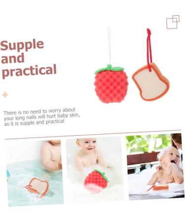 FRCOLOR Body Sponge Bath Sponge exfoliating Pads Sponge Newborn Bath loofah Bath sponges Bath sponges for Shower Body wash Soft Bath Sponge Brush Child Kids Bath Scrubbers 17x14x4.5cm - Buy Online on GoSupps.com