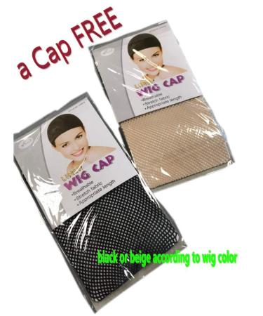 Prettyland C340 Medium Length Wig - Silky Straight Layered Cut with Slanted Bangs in Brown & Dark Blonde - International Shipping Available - Buy Online on GoSupps.com