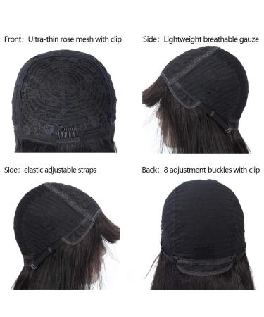 Body Wave Wigs with Bangs - Virgin Brazilian Human Hair - 180% Density None Lace Front Wig for Black Women - Glueless Machine Made (18 inch) - Buy Online on GoSupps.com