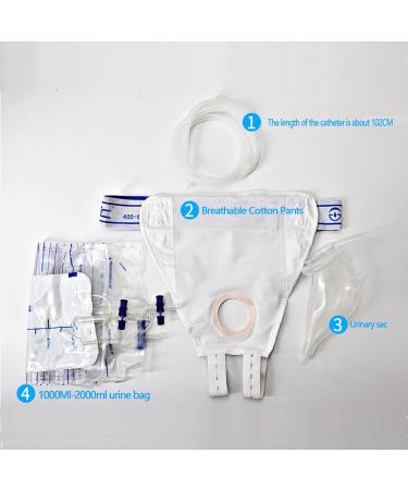 Urine Bags Protable Urine Catheter Bags for Men with 2pcs Collection Urine Bag (1000ml/2000ml) Urinal System() - Buy Online on GoSupps.com