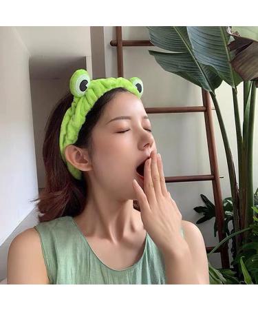 Frog Headband Hair Band Green Frog Spa Headband Makeup Hair Hoop Elastic Stretchy Head Band Elastic Broadside Hair Band Hair Jewelry for Face Washing Shower Sports Yoga Beauty Skincare Style 1 - Buy Online on GoSupps.com