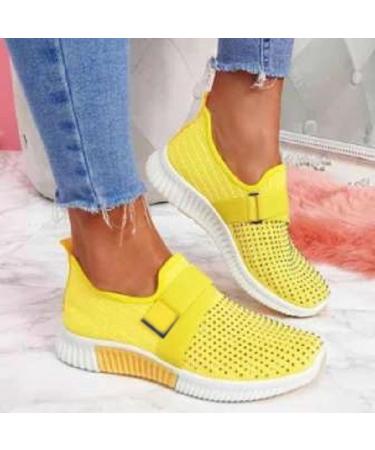Shop Women's Light Waterproof Sneakers | Summer Dress Shoes & Orthopedic Options - Blue White Black Yellow - EU Size 37 - Buy Online on GoSupps.com