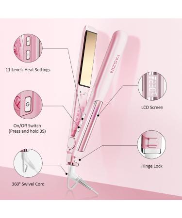 Locks 2 in 1 Smoothing Iron - 20s Quick Heating Titanium Plates 3D Floating Panel LCD Display Adjustable 130 C-230 C - Pink | International Shipping Available - Buy Online on GoSupps.com
