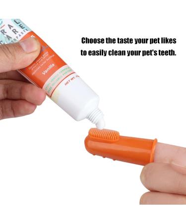 Oral Care Kit for Dogs | Cat Toothpaste and Finger Brush - Dog Teeth Cleaning Kit Finger Brush Care Kit for Dogs Cats Puppy Pet Supplies Shzons A: Vanilla Flavor - Buy Online on GoSupps.com