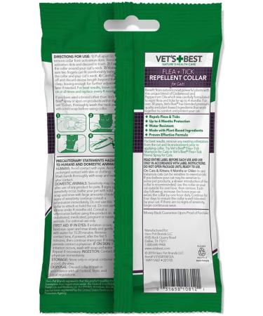 Vet's Best Flea and Tick Repellent Collar for Cats | Natural Pest Protection | Fits Up to 20 Necks - Buy Online on GoSupps.com