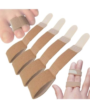 Chiroplax Non-Elastic Toe Wraps Buddy Tape (4 Pack) Broken Overlapping Hammer Toe Separator Brace Finger Cushion Bandages Splint Straightener