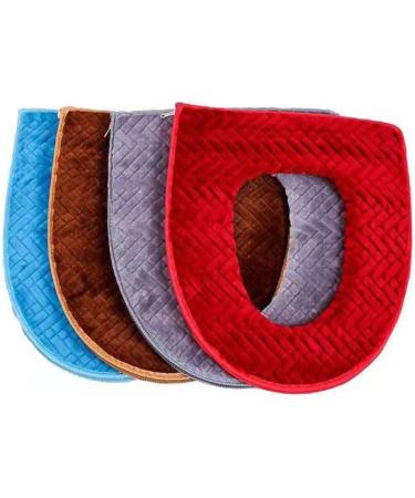 Soft Washable Cloth Toilet Seat Cover Pads - Reusable Grey Cover - Buy Online on GoSupps.com