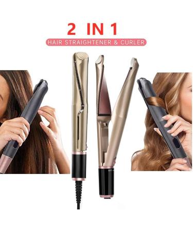 Curling Iron Professional Hair Curling Wand 2 In 1 Hair Straightener and Curler Curling Iron for All Hair Types Tourmaline Ceramic Twisted Flat Iron for Hair Styling BY ZZYY - Buy Online on GoSupps.com