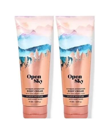 Bath and Body Works Gift Set of of 2 - 8 oz Body Cream - Mother's Day - (Open Sky)
