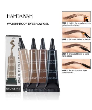 Professional Eyebrow Tinting Gel with Brush - Waterproof Instant Eyebrow Color Makeup Tools (#05) - Shop Internationally! - Buy Online on GoSupps.com