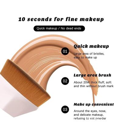 2pcs Foundation Makeup Brush Kabuki Magic Face Momma Brush Flat Top High-Density Multifunctional for Flawless Powder Blending Liquid or Cream Cosmetics with Portable Case Brochas De Maquillaje - Buy Online on GoSupps.com