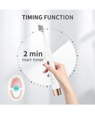 High Frequency Electric Toothbrush Set - 2 Pack, IPX7 Waterproof, USB Quick Charge, Rechargeable 60 Days - Black/White - Buy Online on GoSupps.com