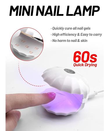 EBANKU 6-in-1 Nail Tips and Glue Gel Kit with 500Pcs Long Coffin Fake Nails - UV LED Nail Lamp, Acrylic Nail Kit for Fast DIY Manicure - Buy Online on GoSupps.com