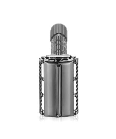 VIKINGS BLADE Chieftain JR Double Edge Safety Razor - Butterfly Twist-to-Open, Eco-Friendly, Smooth Shaving for Beginners - Meteorite Gray - Buy Online on GoSupps.com