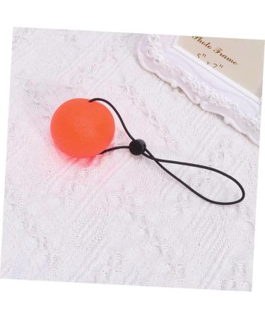 Solustrie Finger Handle Squeeze Ball - Wrist Exercise & Strength Training Toy - 5.3cm Orange Fitness Device - Buy Online on GoSupps.com