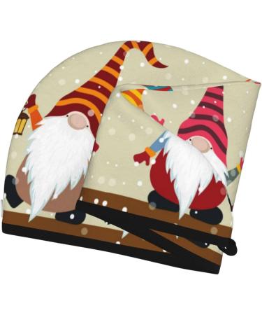 Christmas Gnome Microfiber Hair Towel - Soft Super Absorbent Coral Velvet Wrap for Women | Quick Dry Hair Cap for Long Curly & Thick Hair - Buy Online on GoSupps.com