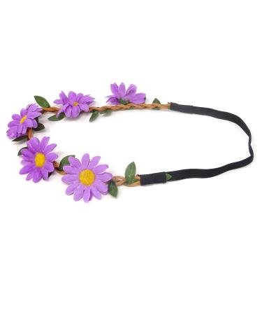 Honbay 5PCS Daisy Flower Bohemian Crown Headband Set with Elastic Ribbon - Buy Online on GoSupps.com