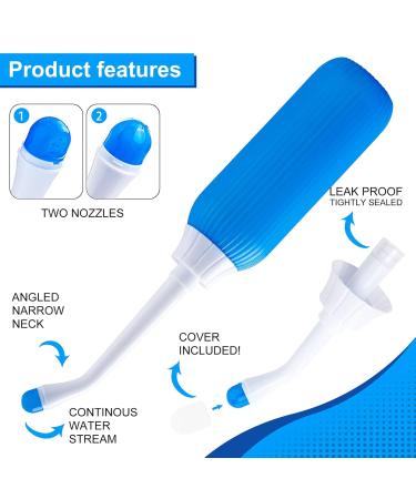 Universal Travel Bottle for Bidet - Double Nozzles for Hygienic Cleaning (Peacock Blue) | Ideal Travel Accessory - Buy Online on GoSupps.com