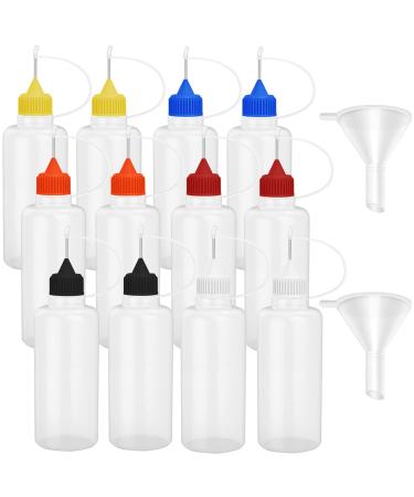 12 Pcs 4 Ounce Needle Tip Glue Bottle 120ml Plastic Dropper Bottles Multicolor Lid with 2 Pcs Mini Funnel for Small Gluing Projects  Paper Quilling DIY Craft  Acrylic Painting - Buy Online on GoSupps.com