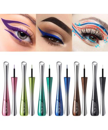 Color eyeliner professional liquid eyeliner pen with bright color makeup (brown) - Buy Online on GoSupps.com