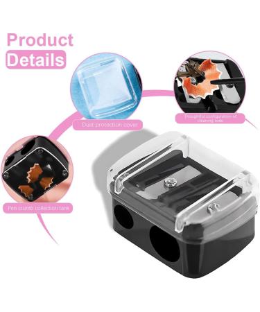 BCZR 4-Piece Makeup Sharpener Set | Double-Spitzer & Pencil Sharpener | Lipliner Tool with Container (Black) - Perfect for Precision Makeup Application - Buy Online on GoSupps.com