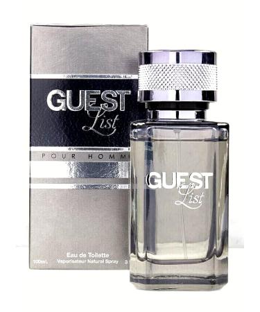 GUEST LIST Cologne for Men 3.4 Oz EDT Eau De Parfum Pour Homme