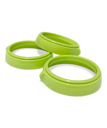 Baby Bottle Collar Rings for Comotomo Baby Bottles | Compatible with 5 Ounce and 8 Ounce Comotomo Baby Bottle | Replacement Bottle Collar 3 Pack (Green)