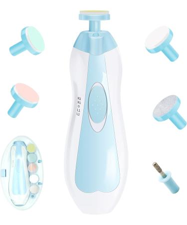 Electric Baby Nail Trimmer with LED Light - Safe & Quiet Nail Clipper for Newborns, Infants, Toddlers, Kids, Women (Blue) - Buy Online on GoSupps.com