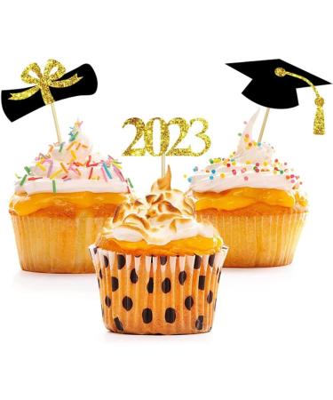 20 Pcs Graduation Cupcake Toppers Grad Cap Diploma Cupcake Picks Food Appetizer Picks Graduation Theme Party Cake Decorations - Buy Online on GoSupps.com