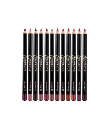 RVUEM 12pcs Lip Liner Lip Liner Makeup Lip Liner Set Lip Liner Pencil Waterproof Lip Liner for Lady Girls Women