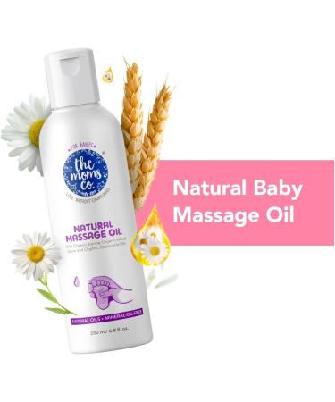 Natural Baby Massage Oil - The Moms Co. | 10 Oils Hypoallergenic Safe & Gentle - 200 ml - Buy Online on GoSupps.com