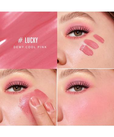 Kimuse Gel Cream Blush - Liquid Blush for Natural Look & Dewy Finish | 4ml Lucky-Dewy Cool Pink - Buy Online on GoSupps.com