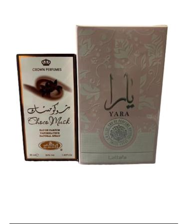 Al Rehab Perfumes Choco Musk 50ml and Yara 100ml Eau de Parfum Combo Set