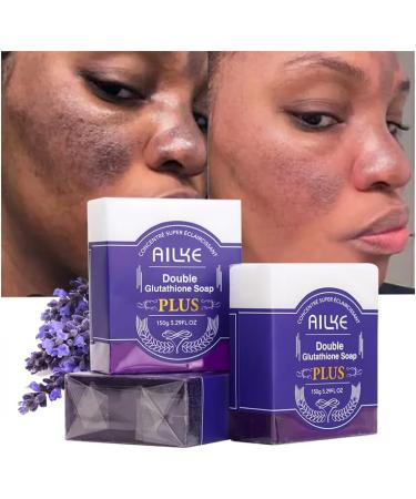  AILKE BOOST LUSTER AILKE Glutathione & Natural Lavender Lightening Soap Bar Whitening Skin Moisturizing Deeply Clean Stains For Face and Body Cleanser 150g (Pack of 5) - Buy Online on GoSupps.com