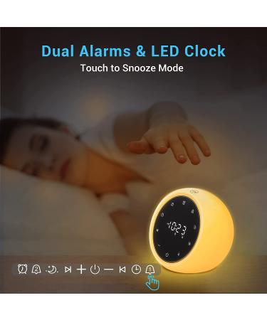 2022 New Version White Noise Machine with 2 Alarm Clock, 20 Soothing Sounds, 7 Color Night Light - Touch Control Sound Machine for Adults & Babies | Adjustable Volume, 5 Timer, Memory Function - Buy Online on GoSupps.com